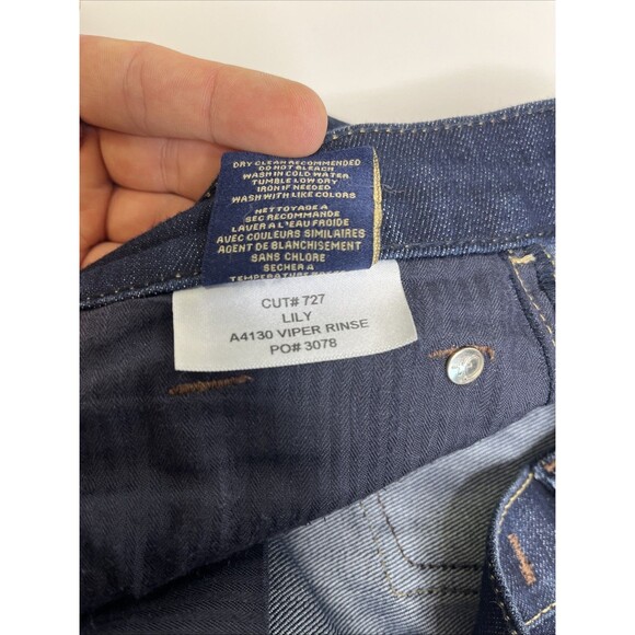 Fidelity Lily Bootcut Jeans Women’s 33 Viper Rinse Dark Wash Denim 34x32 - Picture 5 of 10